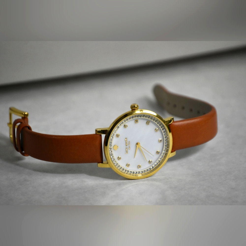 Kate Spade Womens leather band glitz Watch KSW1050